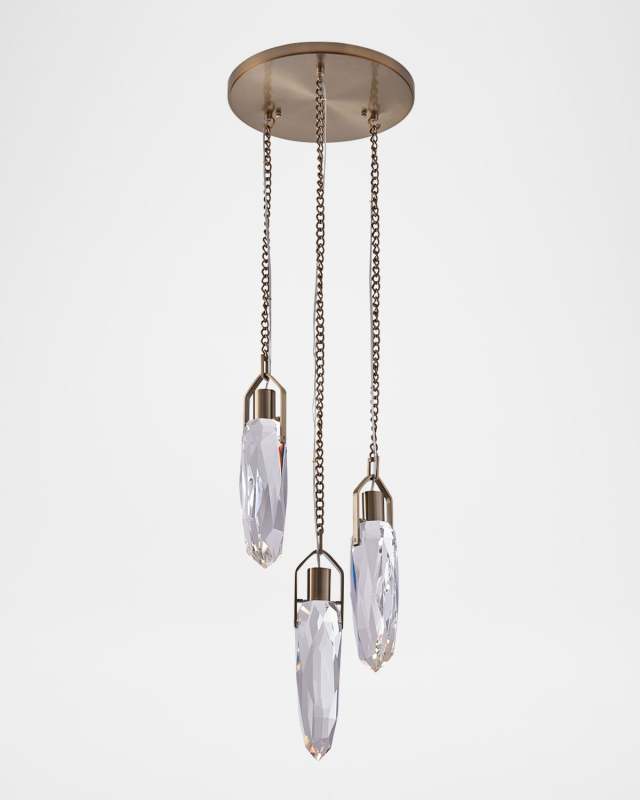 Diamante 3-Light Crystal Chandelier, 14"